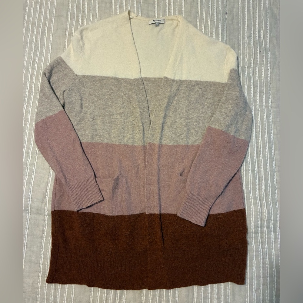 Madewell cozy Colorblock cardigan